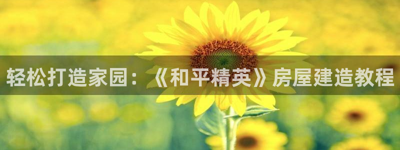 威九国际如何下载：轻松打造家园：《和平精英》房屋建造教程
