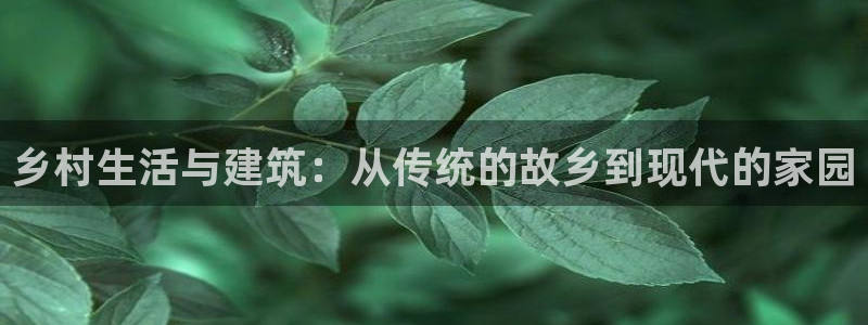 威九国际精彩视频2022年：乡村生活与建筑：从传统的故乡到现代的家园