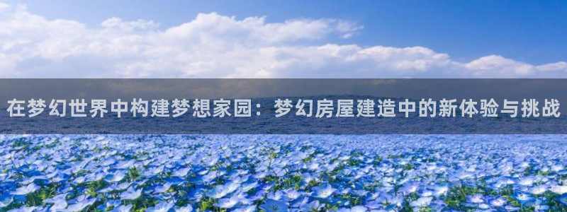 威九国际app哪个地方：在梦幻世界中构建梦想家园：梦幻房屋建造中的新体验与挑战