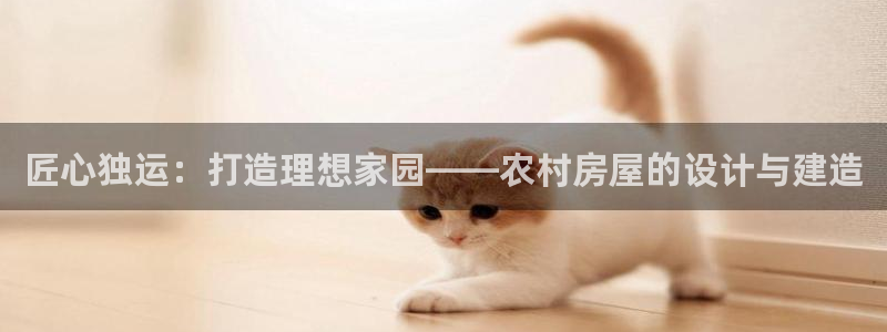 威九国际犯法吗：匠心独运：打造理想家园——农村房屋的设计与建造